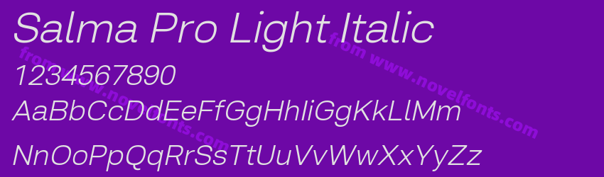 Salma Pro Light ItalicPreview Salma Pro Light ItalicPreview