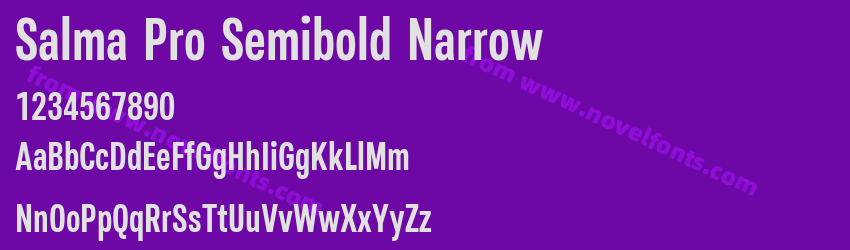 Salma Pro Semibold NarrowPreview Salma Pro Semibold NarrowPreview