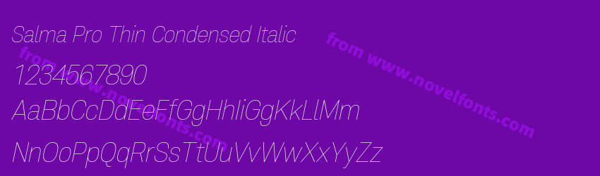 Salma Pro Thin Condensed ItalicPreview Salma Pro Thin Condensed ItalicPreview