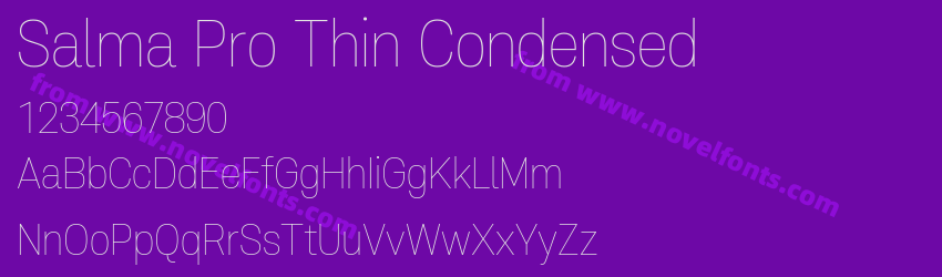 Salma Pro Thin CondensedPreview Salma Pro Thin CondensedPreview