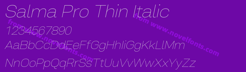 Salma Pro Thin ItalicPreview Salma Pro Thin ItalicPreview