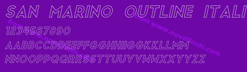 San Marino Outline ItalicPreview San Marino Outline ItalicPreview