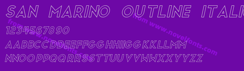 San Marino Outline ItalicPreview San Marino Outline ItalicPreview
