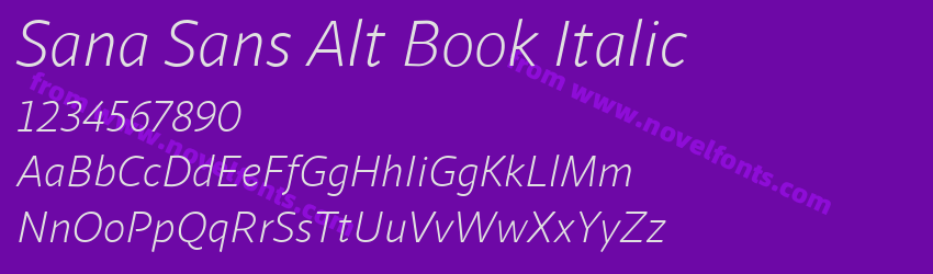 Sana Sans Alt Book ItalicPreview Sana Sans Alt Book ItalicPreview