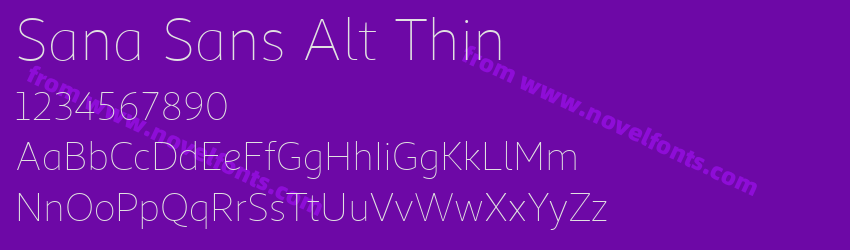 Sana Sans Alt ThinPreview Sana Sans Alt ThinPreview