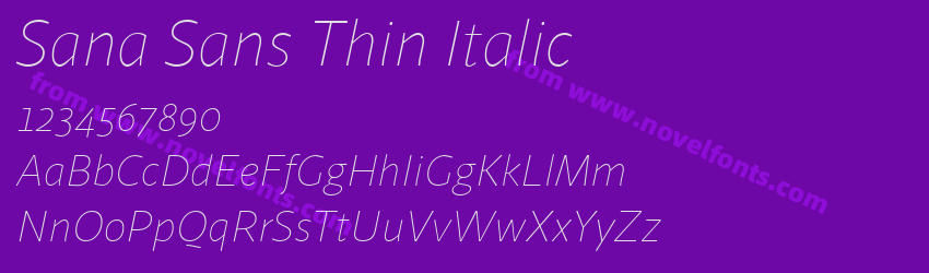Sana Sans Thin ItalicPreview Sana Sans Thin ItalicPreview