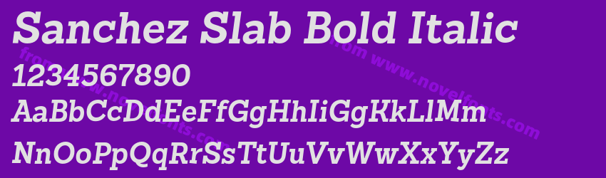 Sanchez Slab Bold ItalicPreview Sanchez Slab Bold ItalicPreview