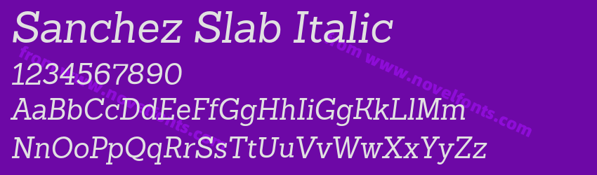 Sanchez Slab ItalicPreview Sanchez Slab ItalicPreview