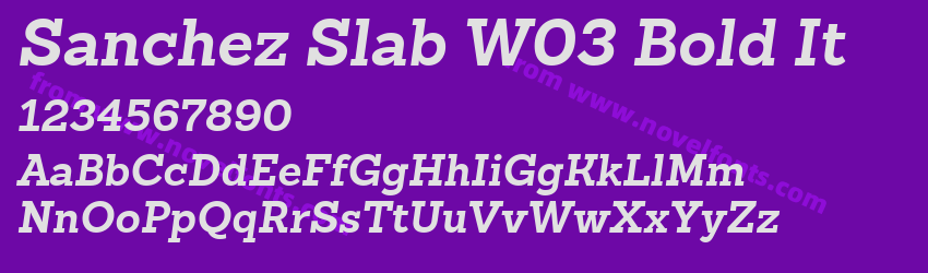 Sanchez Slab W03 Bold ItPreview Sanchez Slab W03 Bold ItPreview