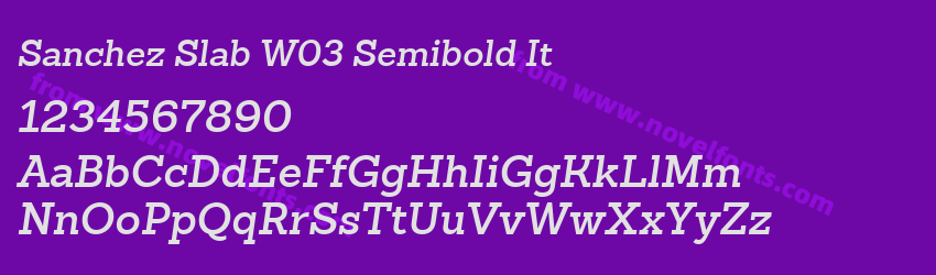 Sanchez Slab W03 Semibold ItPreview Sanchez Slab W03 Semibold ItPreview