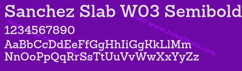 Sanchez Slab W03 SemiboldPreview Sanchez Slab W03 SemiboldPreview