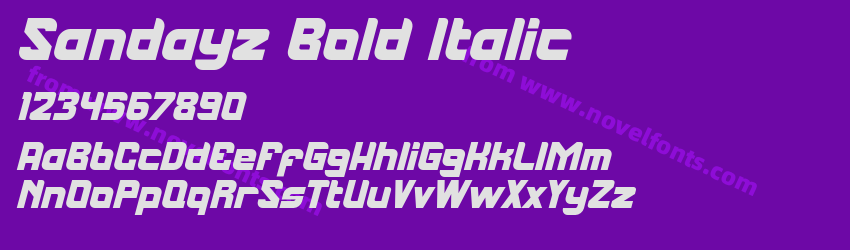 Sandayz Bold ItalicPreview Sandayz Bold ItalicPreview