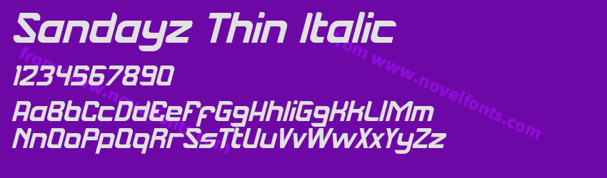 Sandayz Thin ItalicPreview Sandayz Thin ItalicPreview