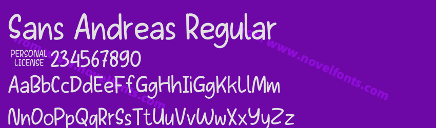 Sans Andreas RegularPreview Sans Andreas RegularPreview