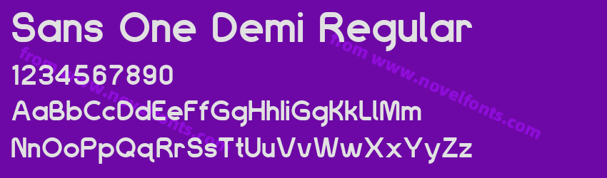 Sans One Demi RegularPreview Sans One Demi RegularPreview