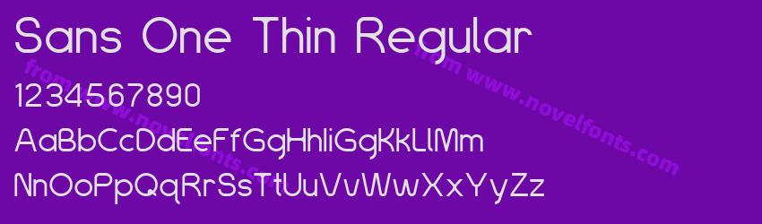 Sans One Thin RegularPreview Sans One Thin RegularPreview