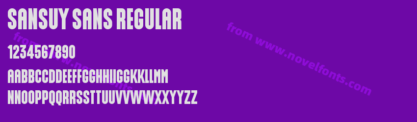 Sansuy Sans RegularPreview Sansuy Sans RegularPreview