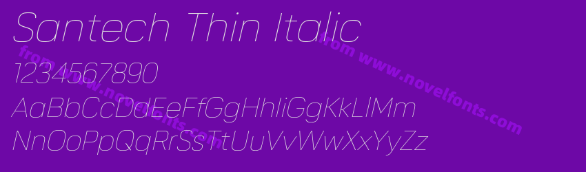 Santech Thin ItalicPreview Santech Thin ItalicPreview