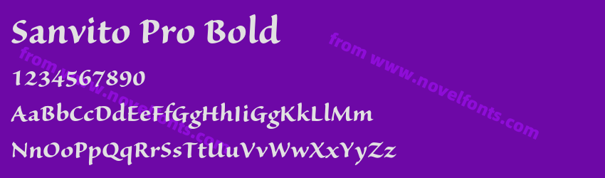Sanvito Pro BoldPreview Sanvito Pro BoldPreview