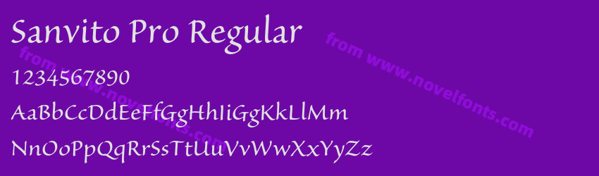 Sanvito Pro RegularPreview Sanvito Pro RegularPreview