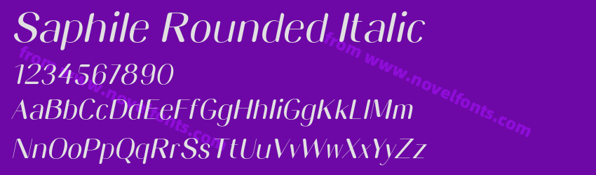 Saphile Rounded ItalicPreview Saphile Rounded ItalicPreview