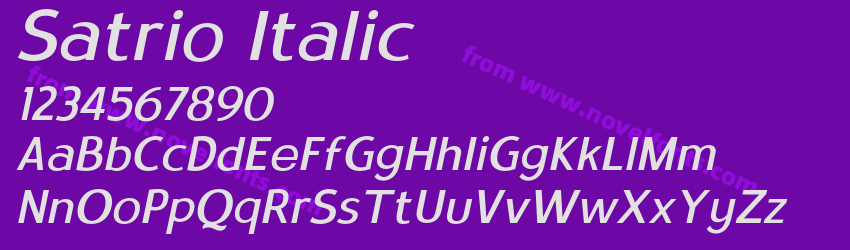 Satrio ItalicPreview Satrio ItalicPreview