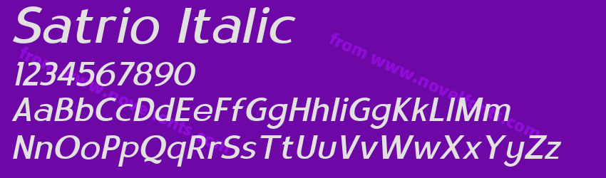 Satrio ItalicPreview Satrio ItalicPreview