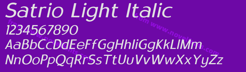 Satrio Light ItalicPreview Satrio Light ItalicPreview