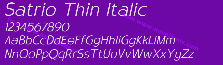 Satrio Thin ItalicPreview Satrio Thin ItalicPreview