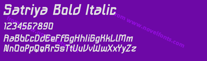Satriya Bold ItalicPreview Satriya Bold ItalicPreview