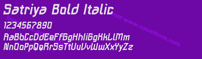 Satriya Bold ItalicPreview Satriya Bold ItalicPreview