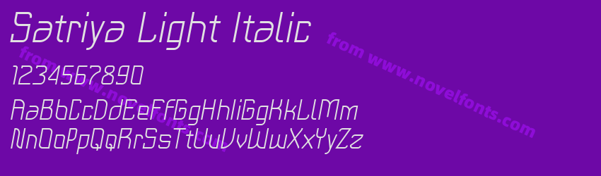 Satriya Light ItalicPreview Satriya Light ItalicPreview