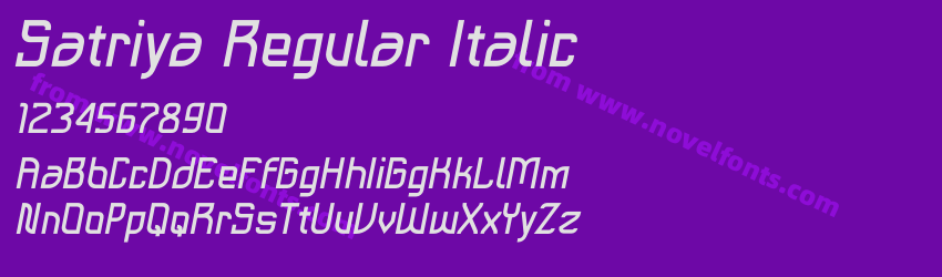 Satriya Regular ItalicPreview Satriya Regular ItalicPreview