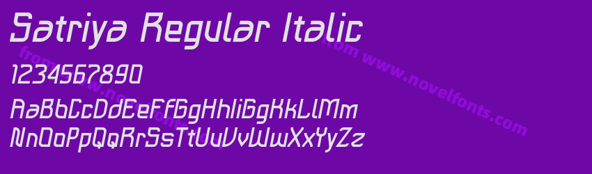 Satriya Regular ItalicPreview Satriya Regular ItalicPreview