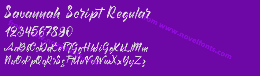 Savannah Script RegularPreview Savannah Script RegularPreview