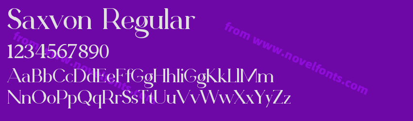 Saxvon RegularPreview Saxvon RegularPreview