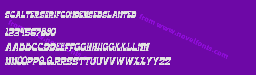 Scalter Serif Condensed SlantedPreview Scalter Serif Condensed SlantedPreview