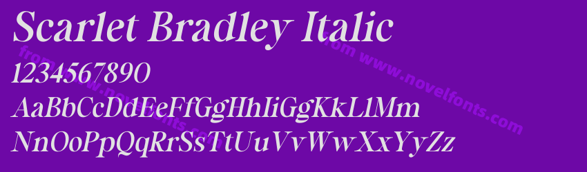 Scarlet Bradley ItalicPreview Scarlet Bradley ItalicPreview