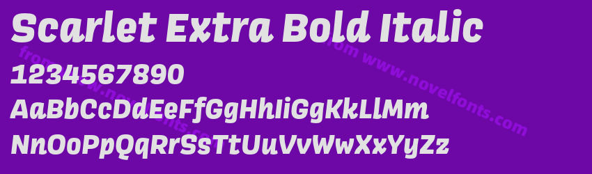 Scarlet Extra Bold ItalicPreview Scarlet Extra Bold ItalicPreview