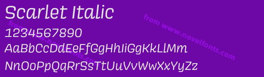 Scarlet ItalicPreview Scarlet ItalicPreview
