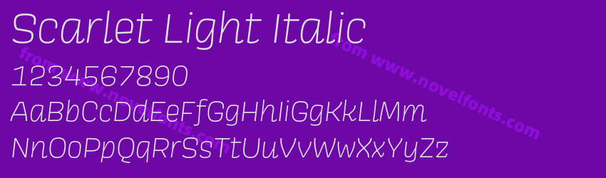 Scarlet Light ItalicPreview Scarlet Light ItalicPreview