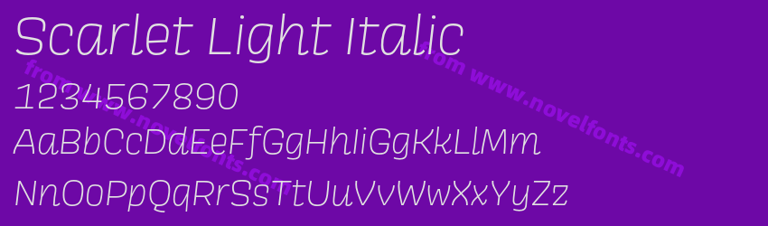 Scarlet Light ItalicPreview Scarlet Light ItalicPreview