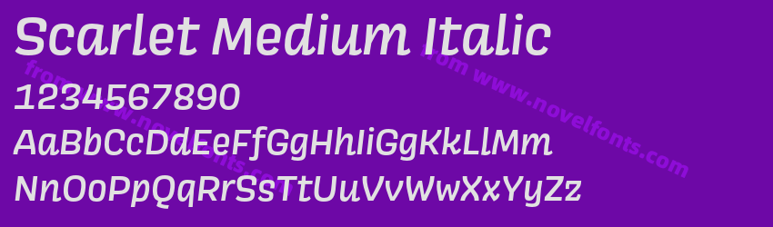 Scarlet Medium ItalicPreview Scarlet Medium ItalicPreview