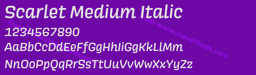 Scarlet Medium ItalicPreview Scarlet Medium ItalicPreview