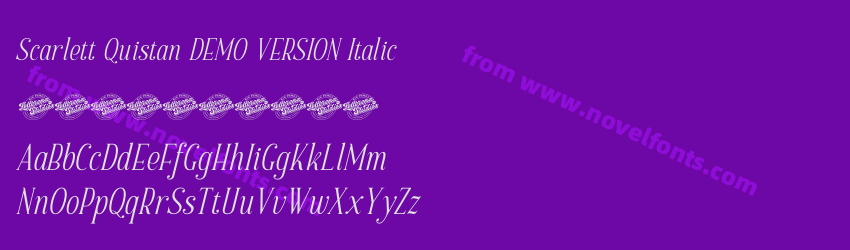 Scarlett Quistan DEMO VERSION ItalicPreview Scarlett Quistan DEMO VERSION ItalicPreview