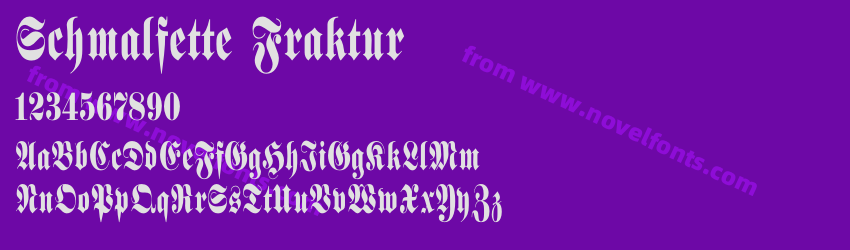 Schmalfette FrakturPreview Schmalfette FrakturPreview