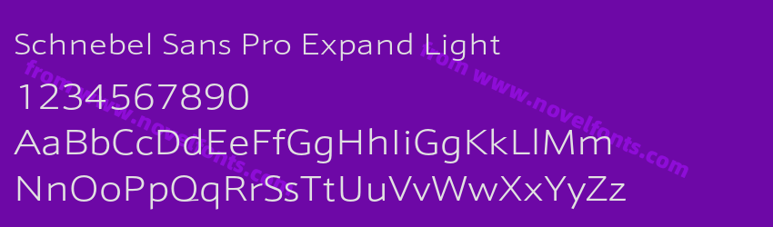 Schnebel Sans Pro Expand LightPreview Schnebel Sans Pro Expand LightPreview