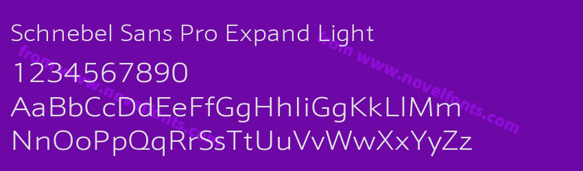 Schnebel Sans Pro Expand LightPreview Schnebel Sans Pro Expand LightPreview