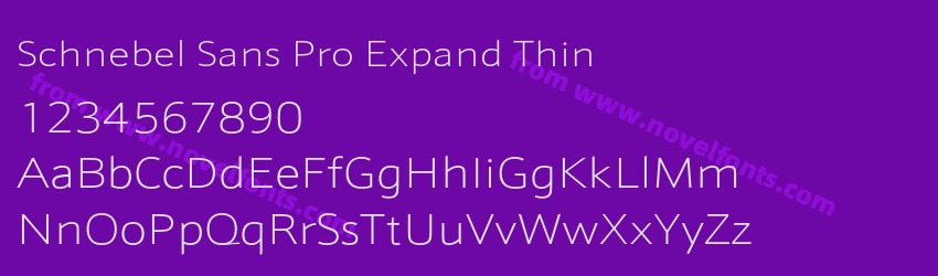 Schnebel Sans Pro Expand ThinPreview Schnebel Sans Pro Expand ThinPreview