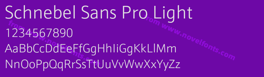 Schnebel Sans Pro LightPreview Schnebel Sans Pro LightPreview